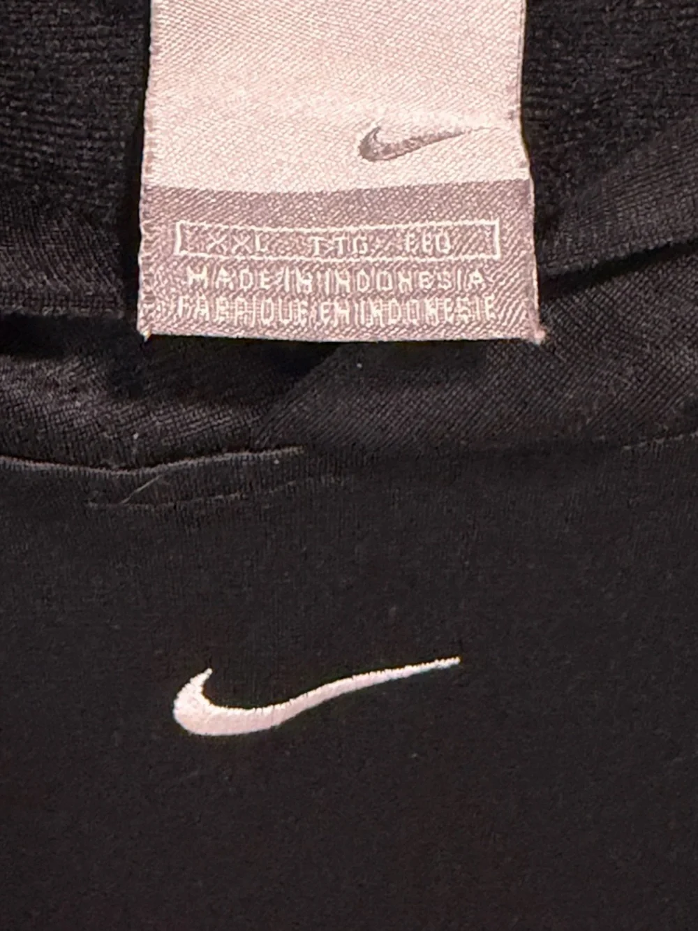 Nike Black Hoodie with White Swoosh Logo